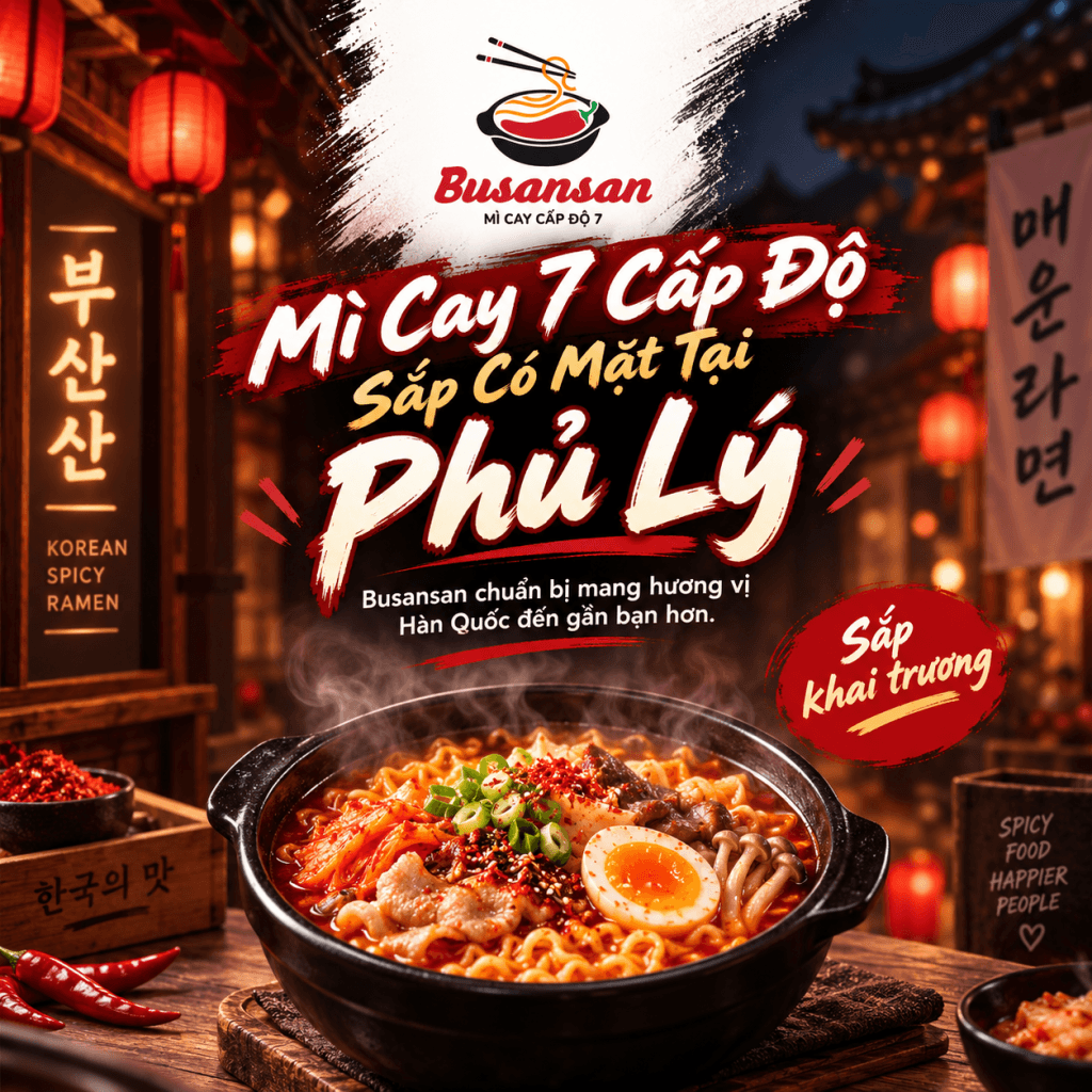 Mì Cay Phủ Lý — Sắp khai trương